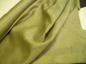Avacado green upholstery weight suede