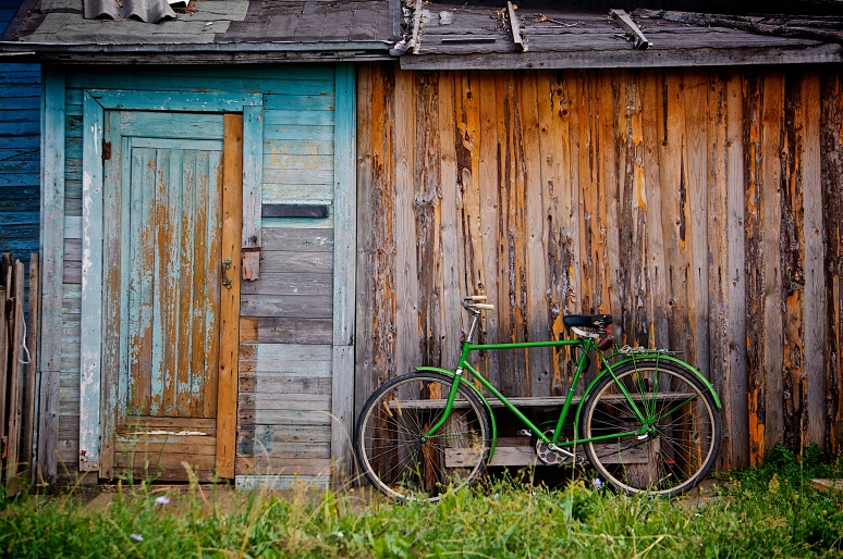 Green bike by Alexander Shustov